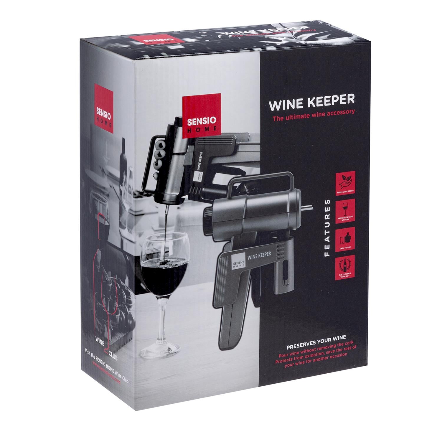Sensiohome Wine Pro – Wine Aerator + Wine Keeper - Value Bundle