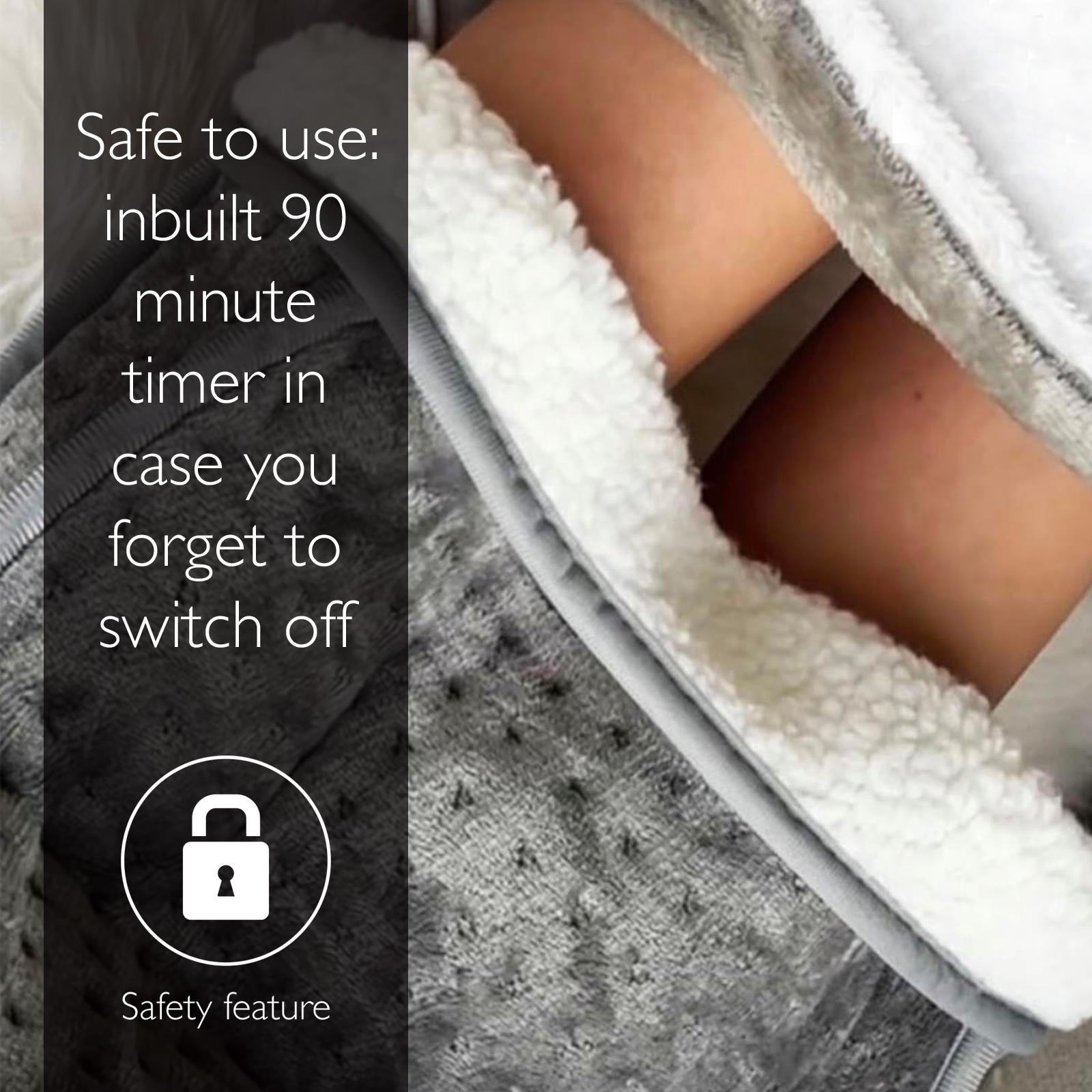 Sensiohome Cozy Kit – Cream Luxury Heated Throw + Foot Warmer - Value Bundle