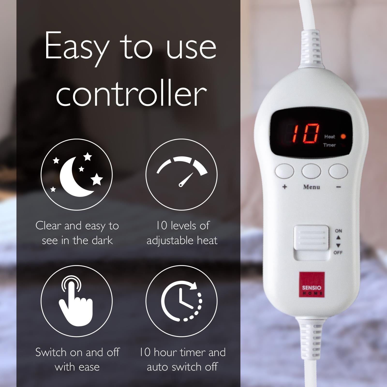 Sensiohome Cozy Kit – Cream Luxury Heated Throw + Foot Warmer - Value Bundle