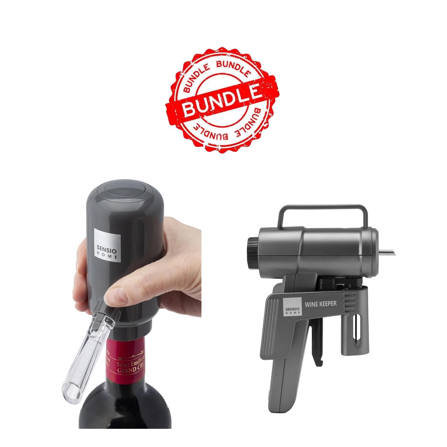 Sensiohome Wine Pro – Wine Aerator + Wine Keeper - Value Bundle