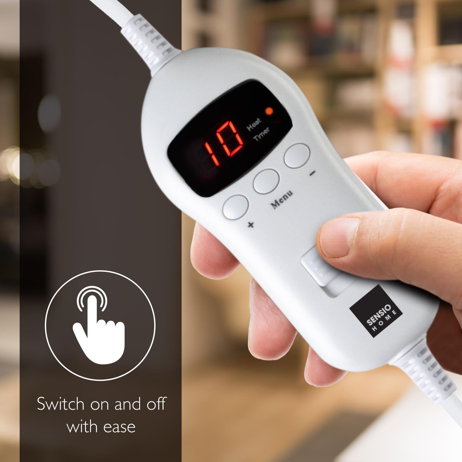 Sensio Home Luxury Heated Throw Electric Blanket Grey