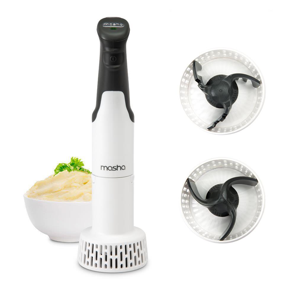 JIEQIJIAJU Electric Potato Masher, Hand Blender Vegetable Chopper 3-in-1  Set Multiple Puree and Whisks Immersion Mixer Tool Perfect Blends and  Purees