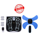 Sensiohome Zap Pack – Foot & Legs EMS Machine + EMS & Heat Massager Blue - Value Bundle