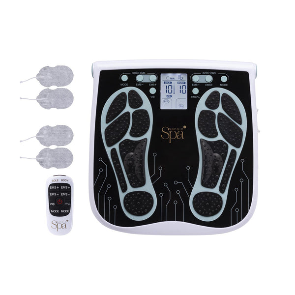 Sensiohome Zap Pack – Foot & Legs EMS Machine + EMS & Heat Massager Blue - Value Bundle