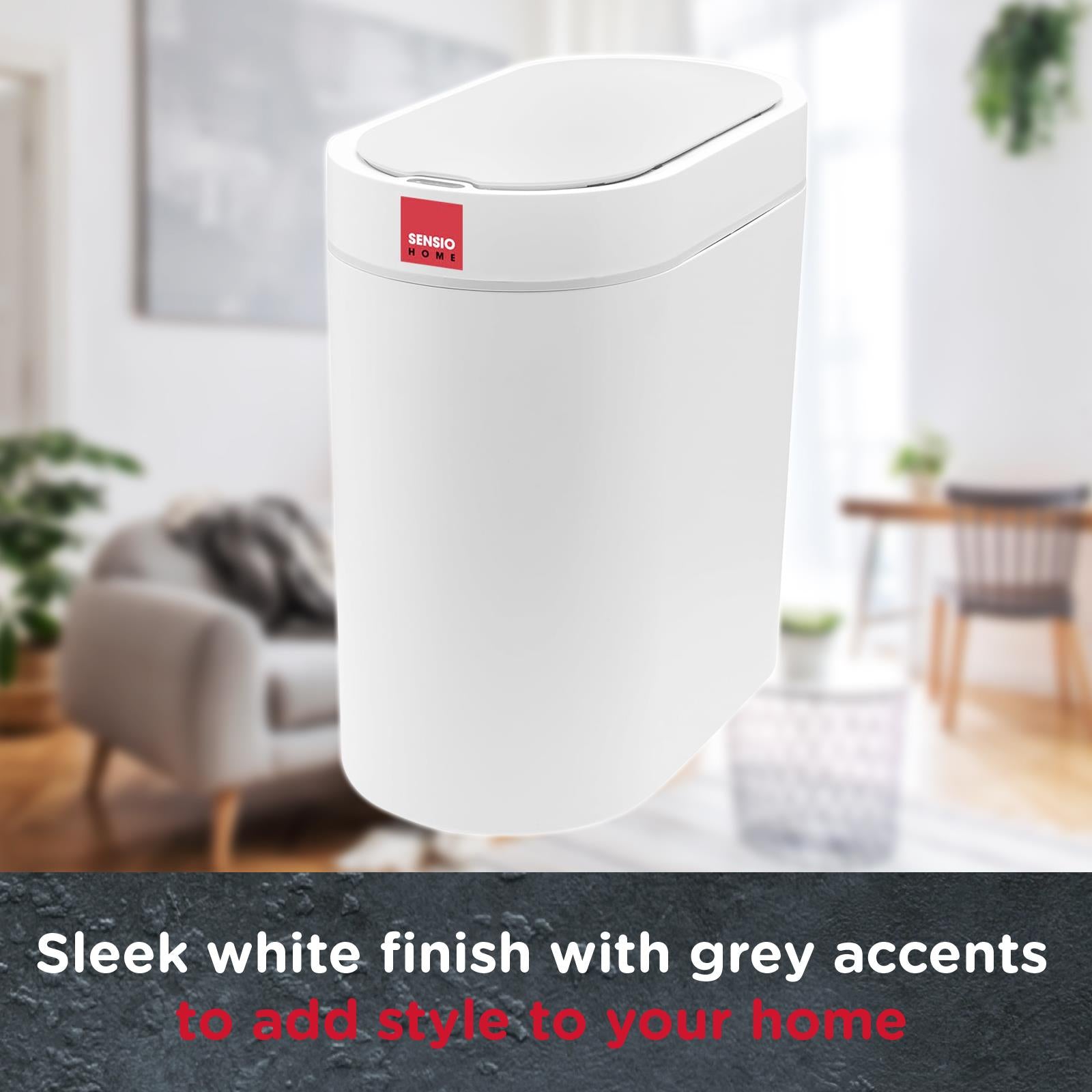 Sensio Home 5 Litre Waterproof Motion Sensor Trash Can Dust Bin with Auto Lid