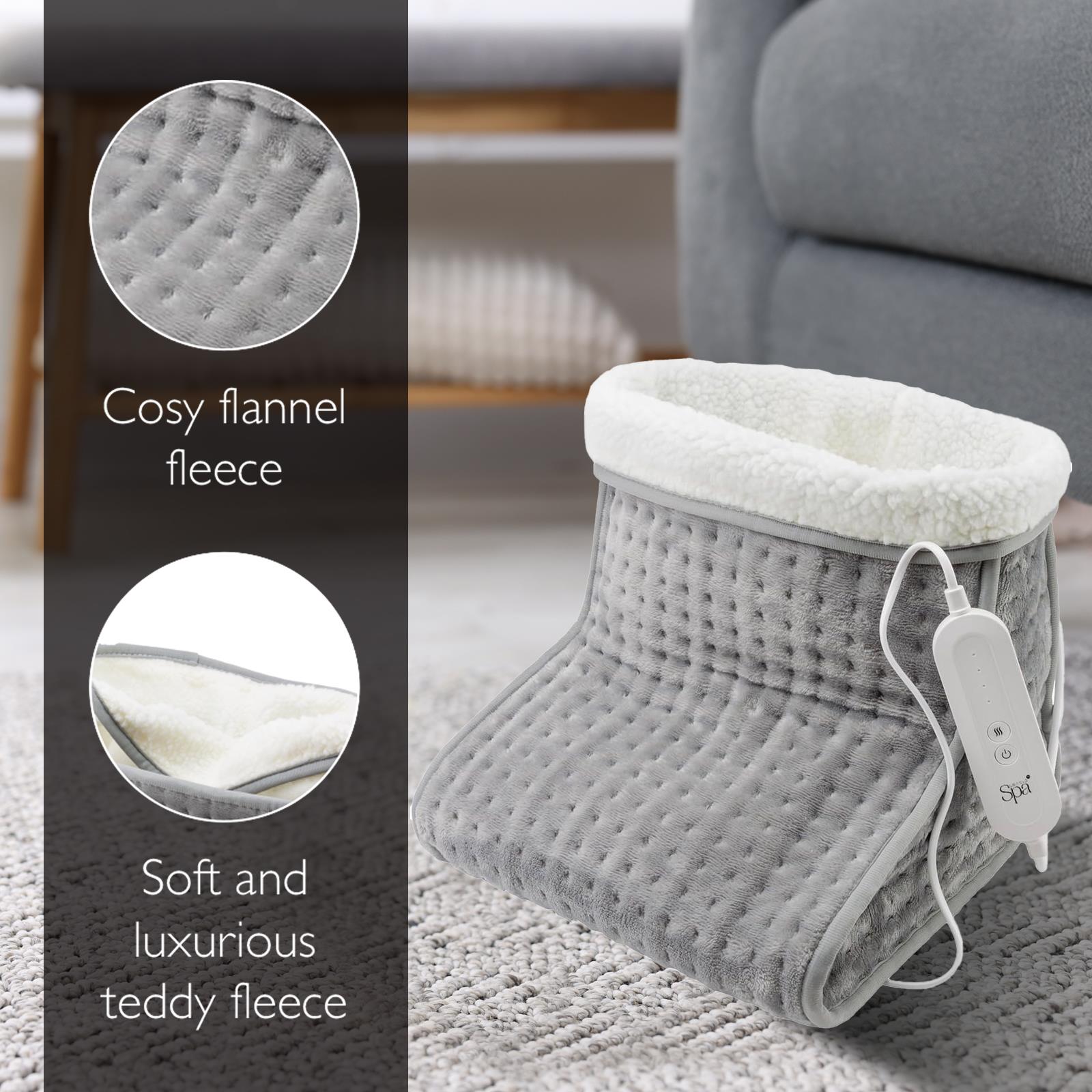 Sensio Spa Warm Cosy Foot Warmer Grey, Electric Heating for Cold Feet, 4 Temperature Settings