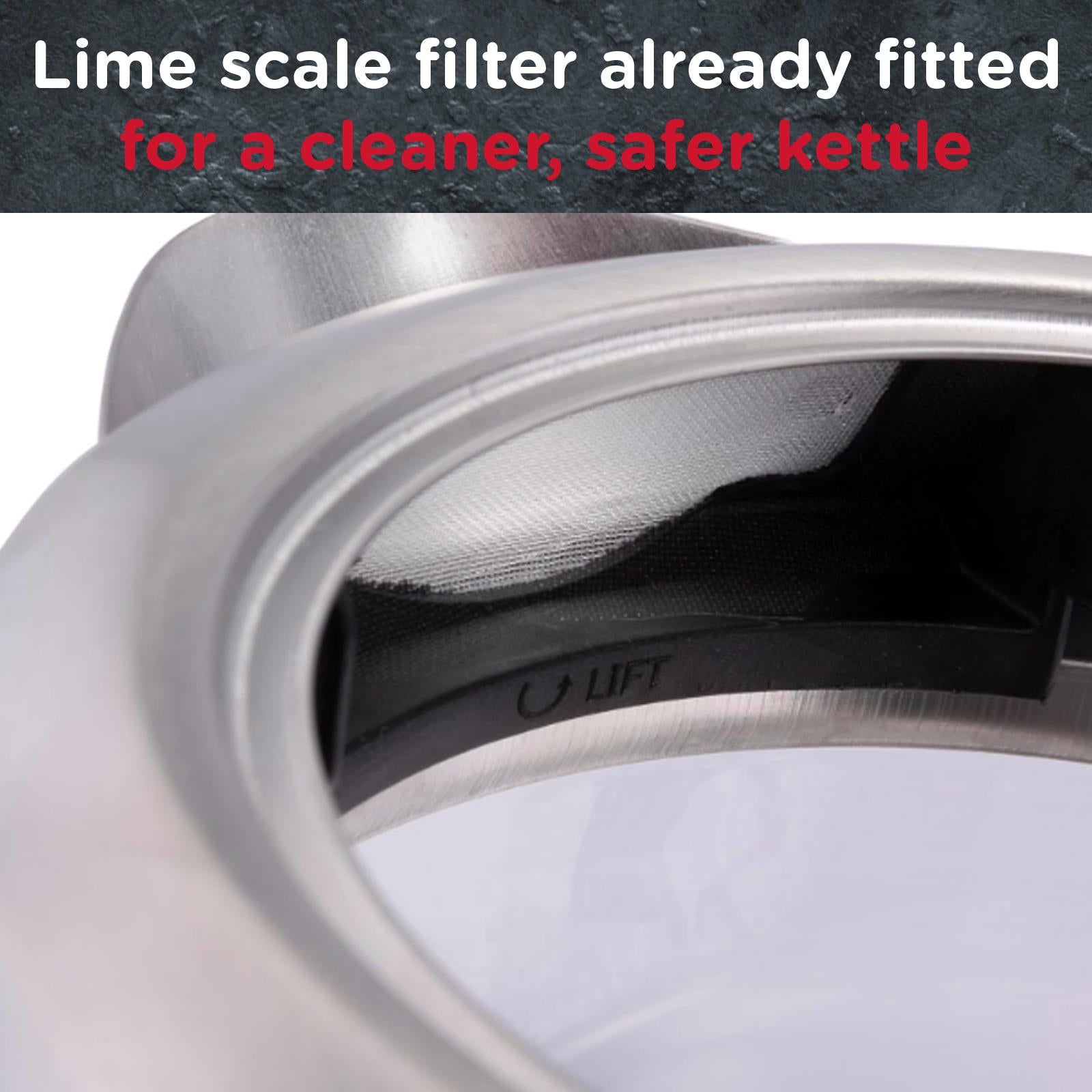 Sensio Home Electric Cordless Glass Kettle 1.7L 3000W