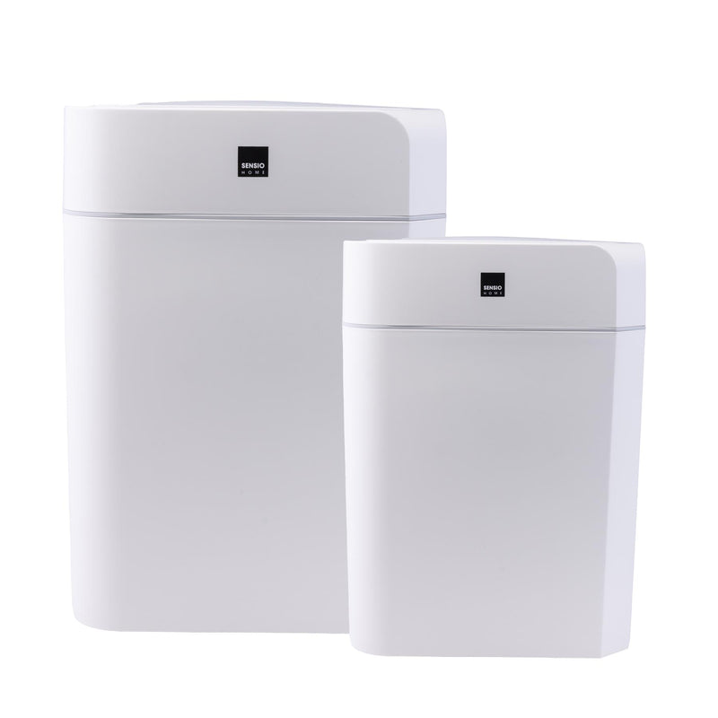 Sensio Home Value 2 Pack 12L+16L Waterproof Motion Sensor Trash Cans with Auto Lids