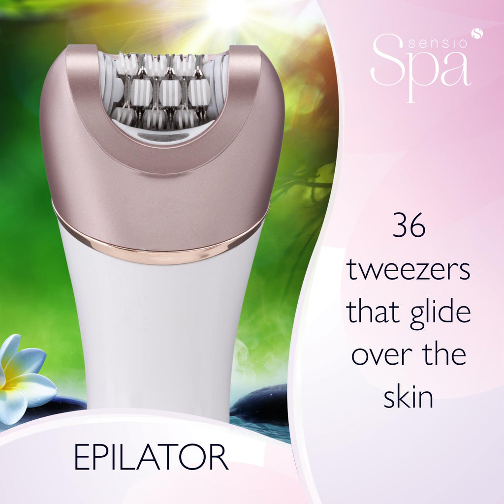 Sensio Spa Multifunctional 5 In 1 Callus Hard Skin Remover, Epilator, Shaver, Exfoliator, Massager