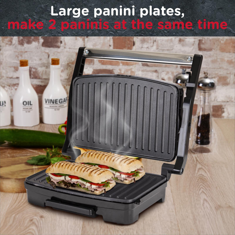 Sensio Home Panini Press, Sandwich Toaster & Health Grill - Non-Stick Easy Clean Plates