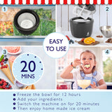 Sensio Home Ice Cream Maker Machine | Black