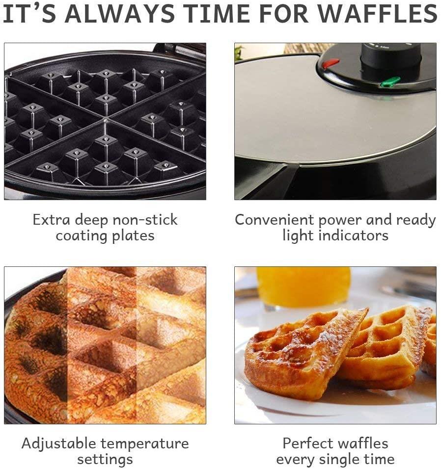 Sensiohome Snack Attack – Deep Fill Sandwich Toaster + Round Waffle Maker - Value Bundle