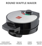 Sensiohome Choco Swirl – Round Waffle Maker + Mini Chocolate Fountain Fondue Set - Value Bundle