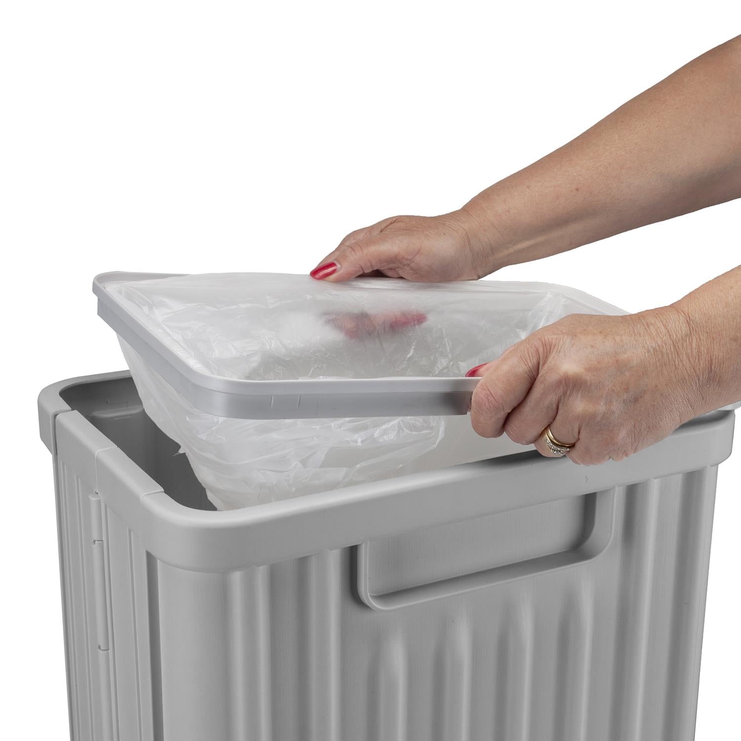 Sensio Home 50 Litre Large Waterproof Motion Sensor Trash Can Dust Bin with Auto Lid, Grey