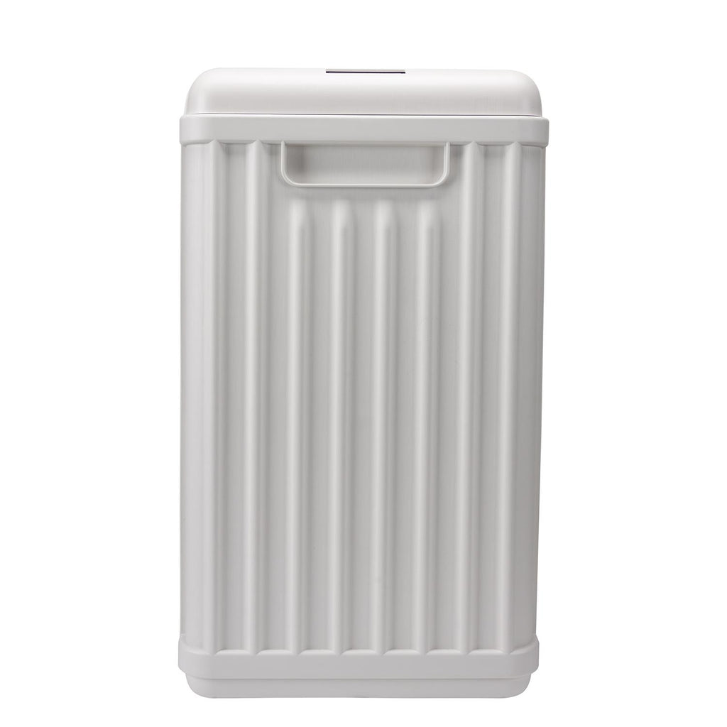 Sensio Home 50 Litre Large Waterproof Motion Sensor Trash Can Dust Bin with Auto Lid, White