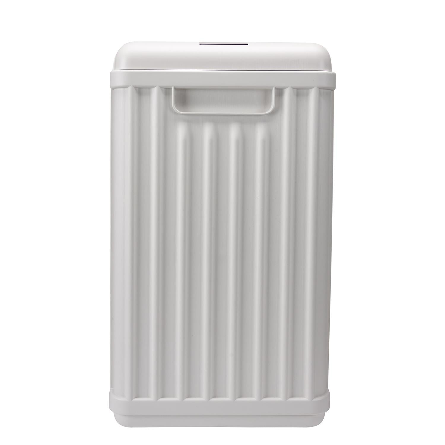 Sensio Home 50 Litre Large Waterproof Motion Sensor Trash Can Dust Bin with Auto Lid, White