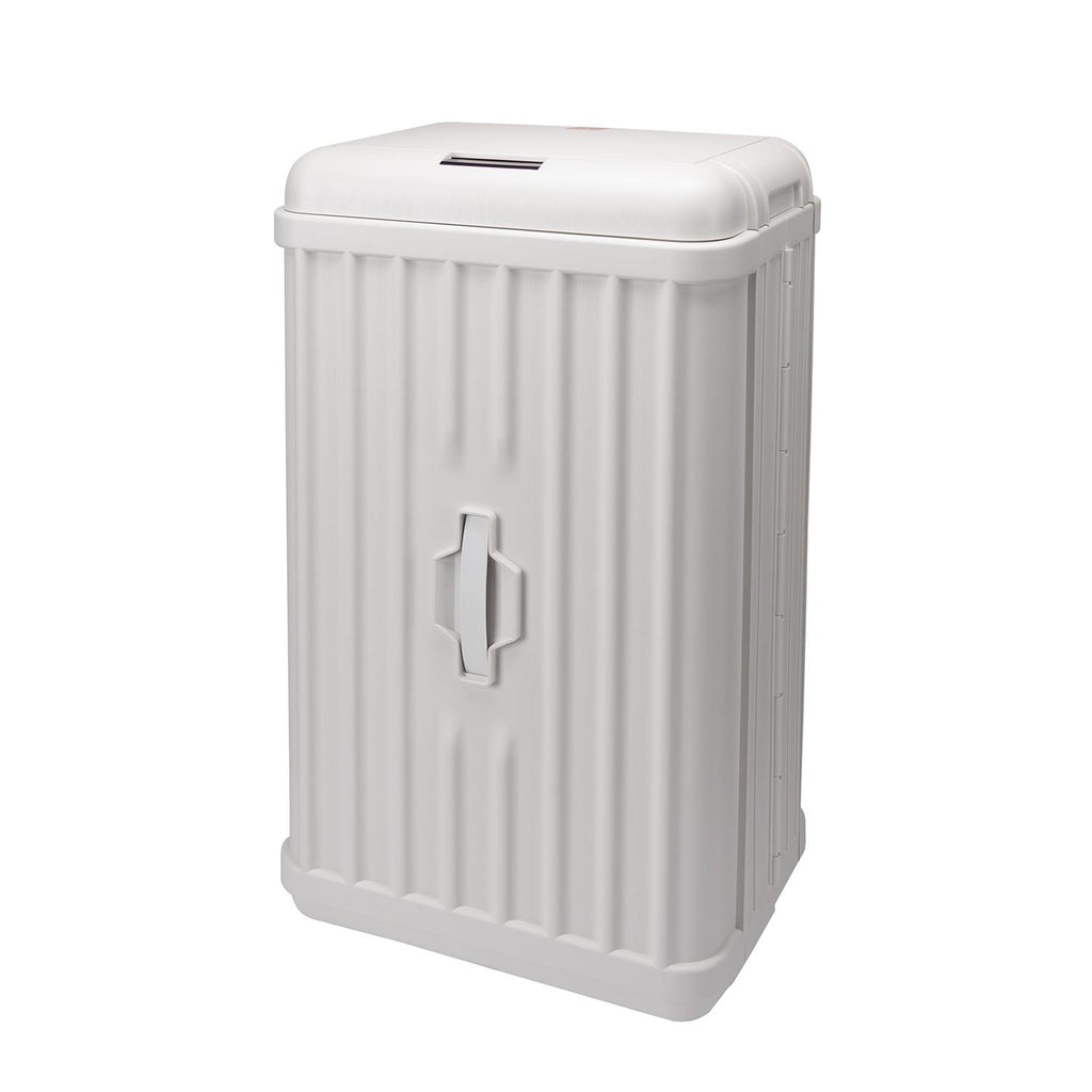 Sensio Home 50 Litre Large Waterproof Motion Sensor Trash Can Dust Bin with Auto Lid, White