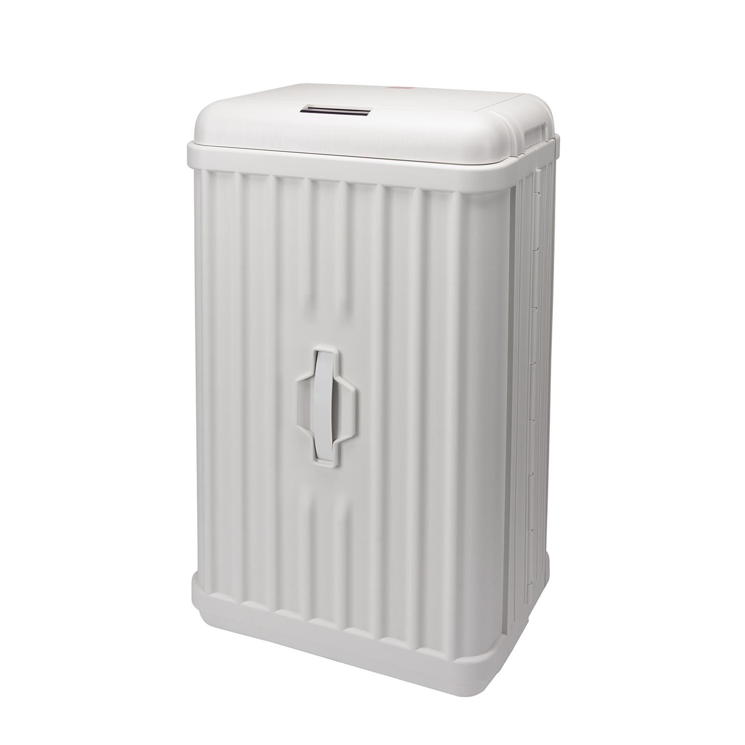 Sensio Home 50 Litre Large Waterproof Motion Sensor Trash Can Dust Bin with Auto Lid, White