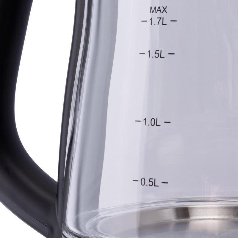 Sensio Home Electric Cordless Glass Kettle 1.7L 3000W