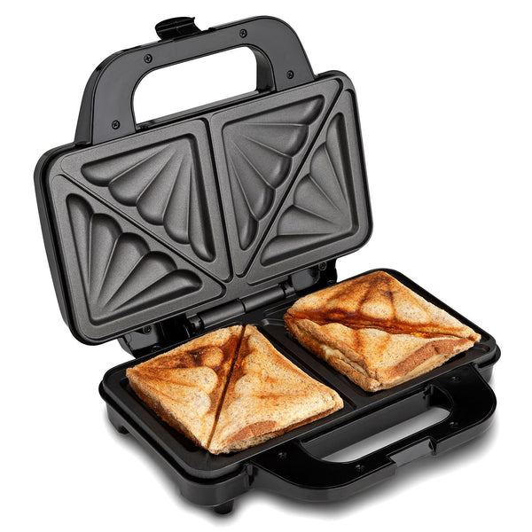 SENSIOHOME Deep Fill Sandwich Toaster & Round Waffle Maker Value Bundle
