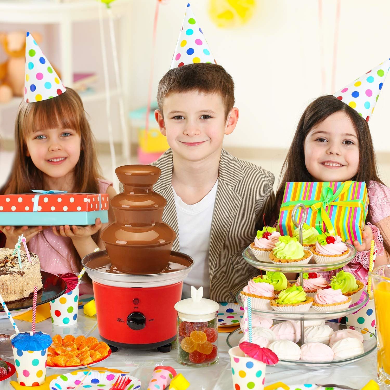 Global Gourmet by Sensio Home Belgian Chocolate Fountain Fondue Large Set | 500ml Capacity