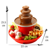 Sensiohome Choco Swirl – Round Waffle Maker + Mini Chocolate Fountain Fondue Set - Value Bundle