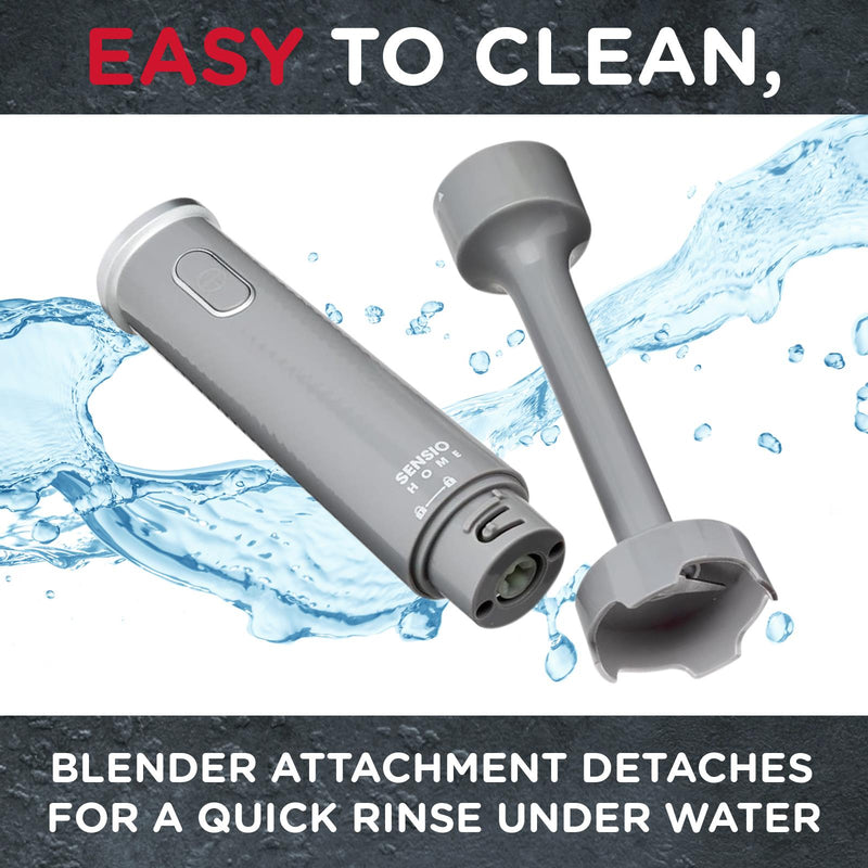 Sensio Home Hand Blender Cool Grey 200W Stick Immersion Blender