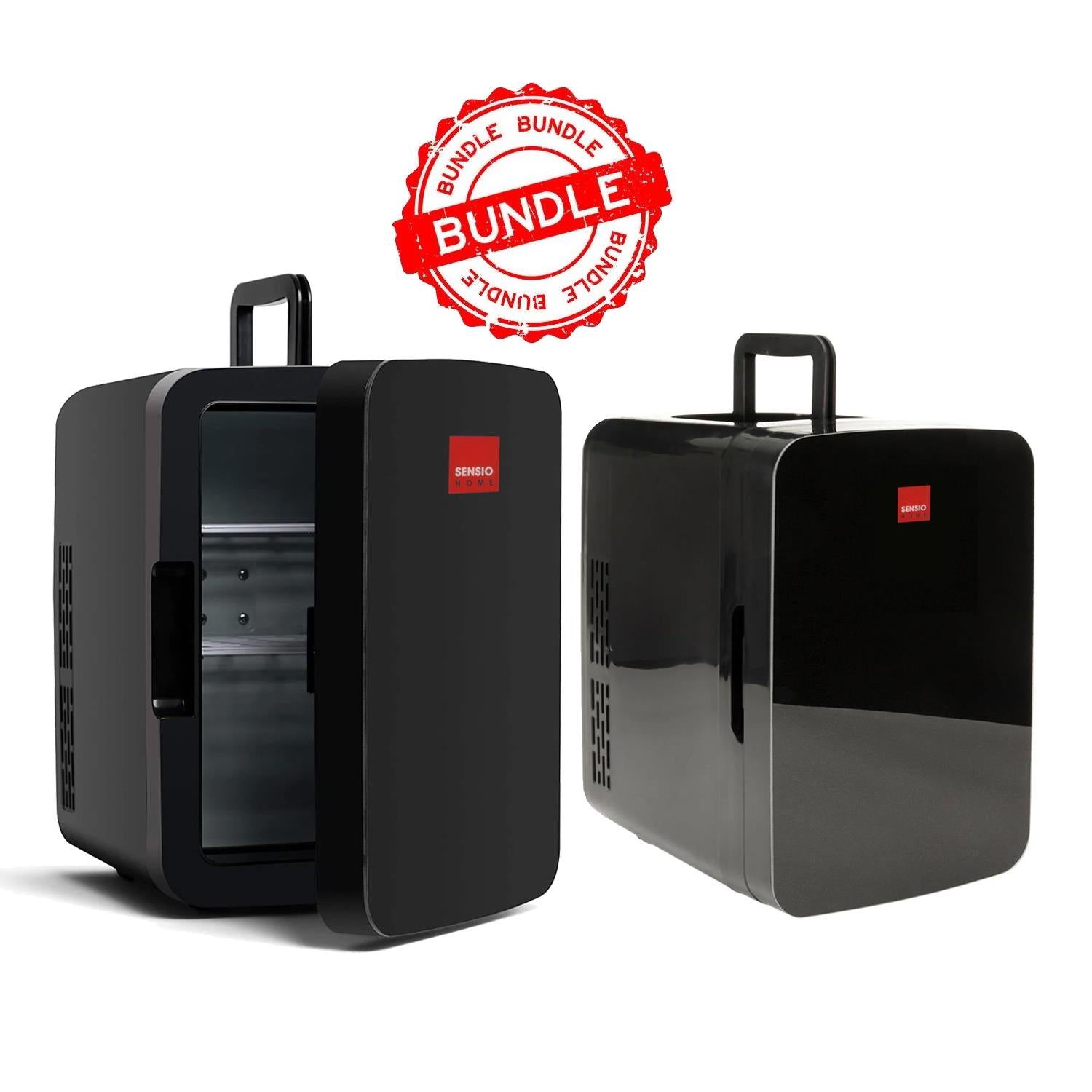 Sensiohome Cool Clash – Black 10L Mini Fridge + Black 15L Mini Fridge - Value Bundle