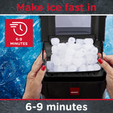 Sensio Home Ice Cube Maker Countertop Machine 9 Ice Cubes in Minutes, 12KG of Ice in 24 Hours, Large & Small Ice