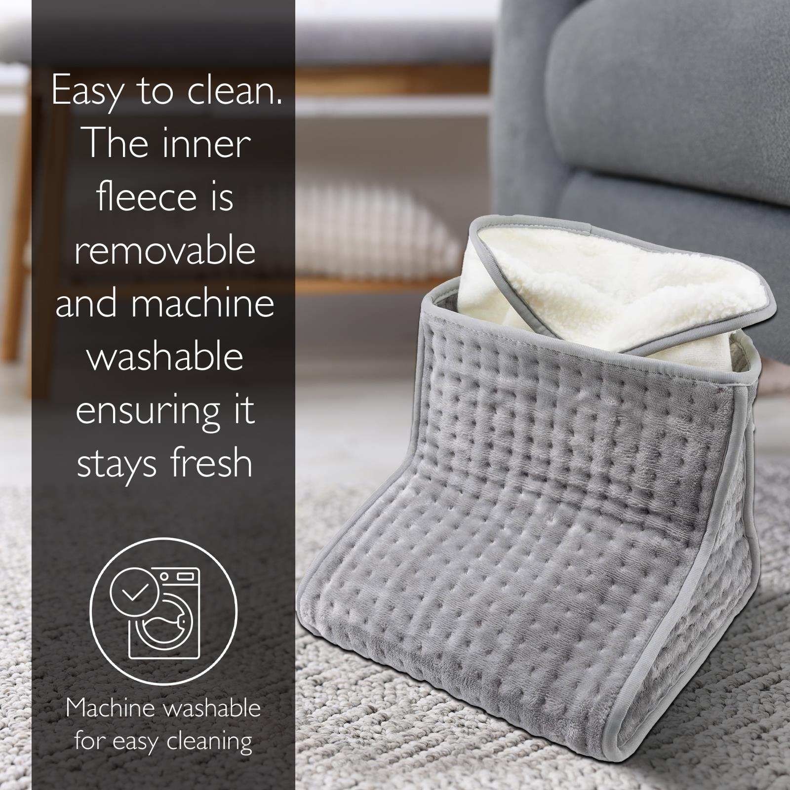 Sensio Spa Warm Cosy Foot Warmer Grey, Electric Heating for Cold Feet, 4 Temperature Settings