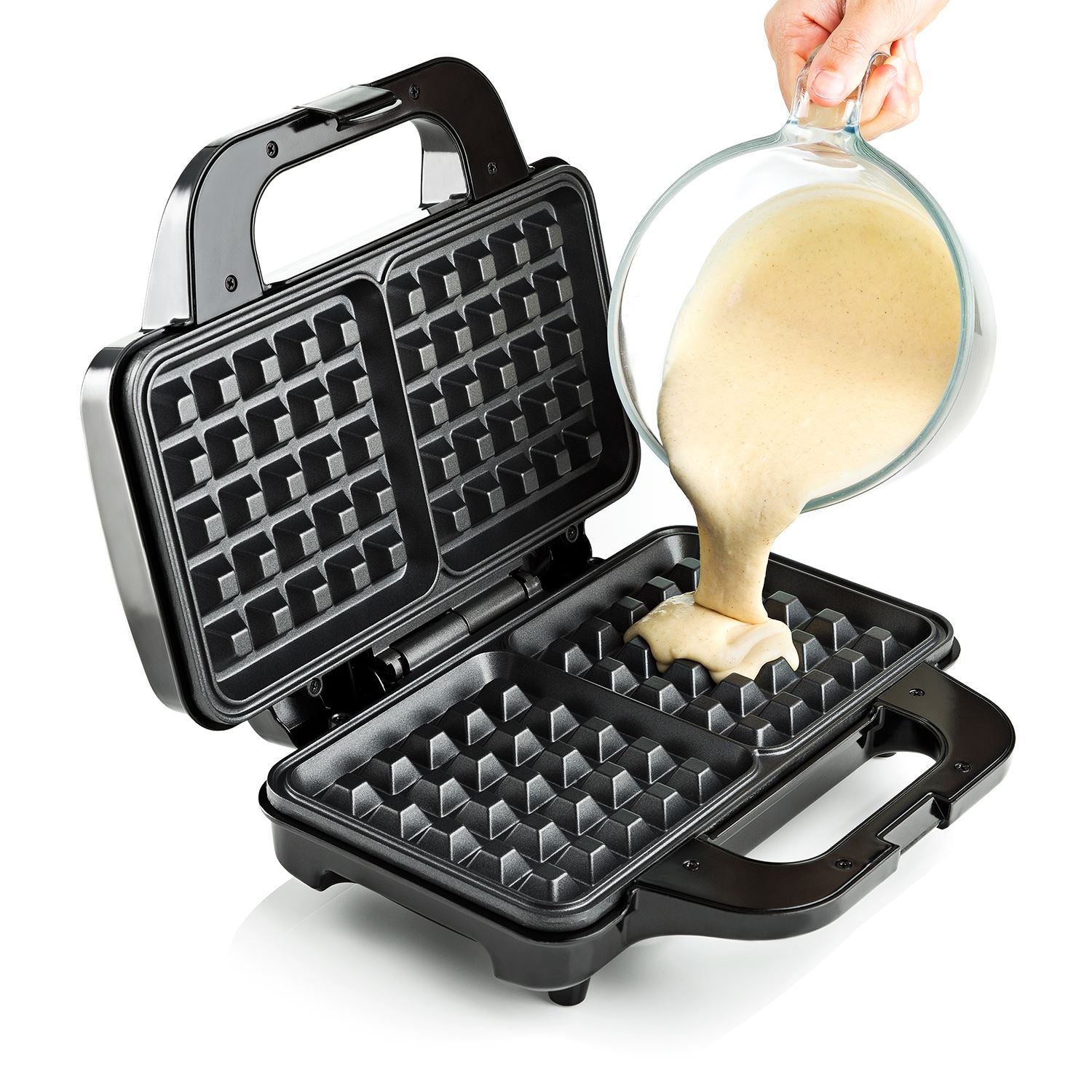 Global Gourmet by Sensio Home Square Waffle Maker Iron Machine 1000W