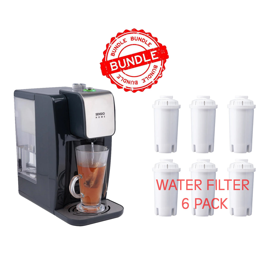 Value Bundle: Instant Hot Water Dispenser + Water Filter Cartridges 6 Pack