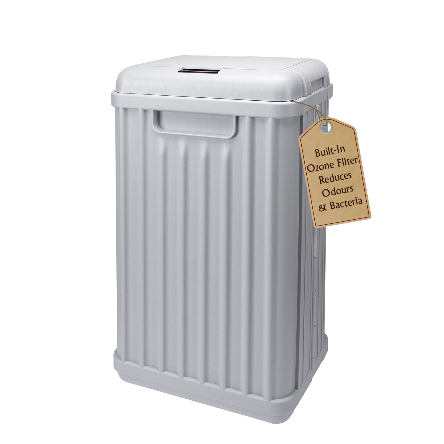 Sensio Home 50 Litre Large Waterproof Motion Sensor Trash Can Dust Bin with Auto Lid, Grey