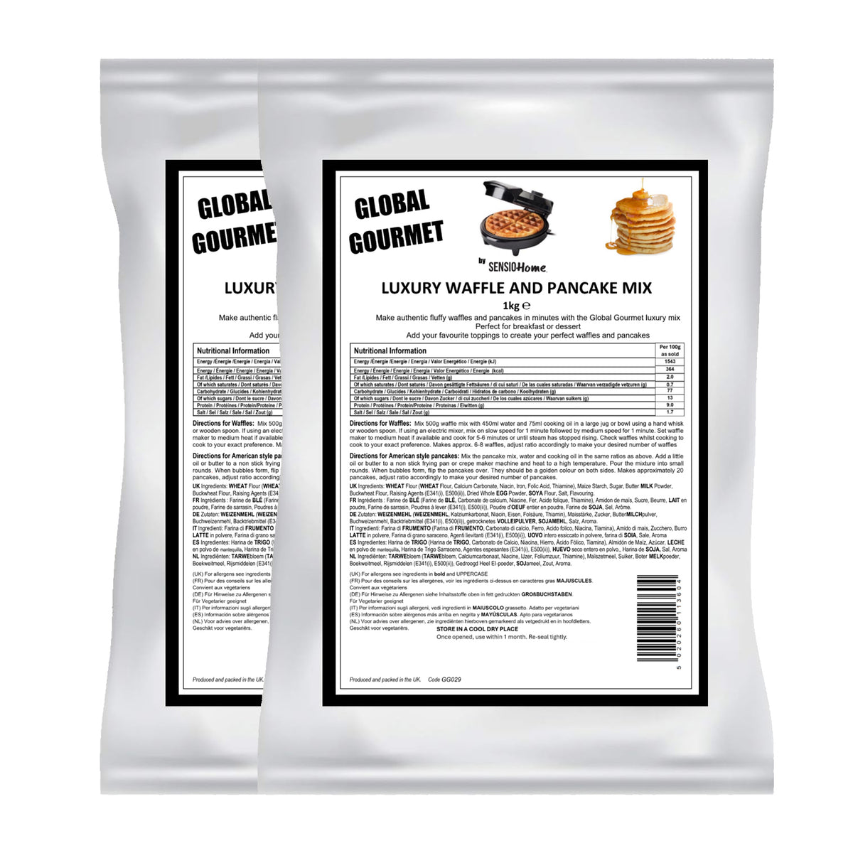 Luxury Belgian Style Waffle and Pancake Mix 2 x 1KG