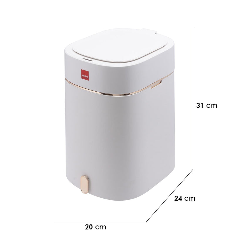 Sensio Home 12 Litre Waterproof Motion Sensor Trash Can Dust Bin with Auto Lid