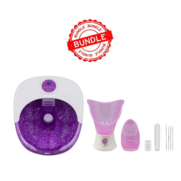 Sensiohome Spa Luxe – Luxury Foot Spa Massager + Facial Steamer & Nasal Inhaler - Value Bundle