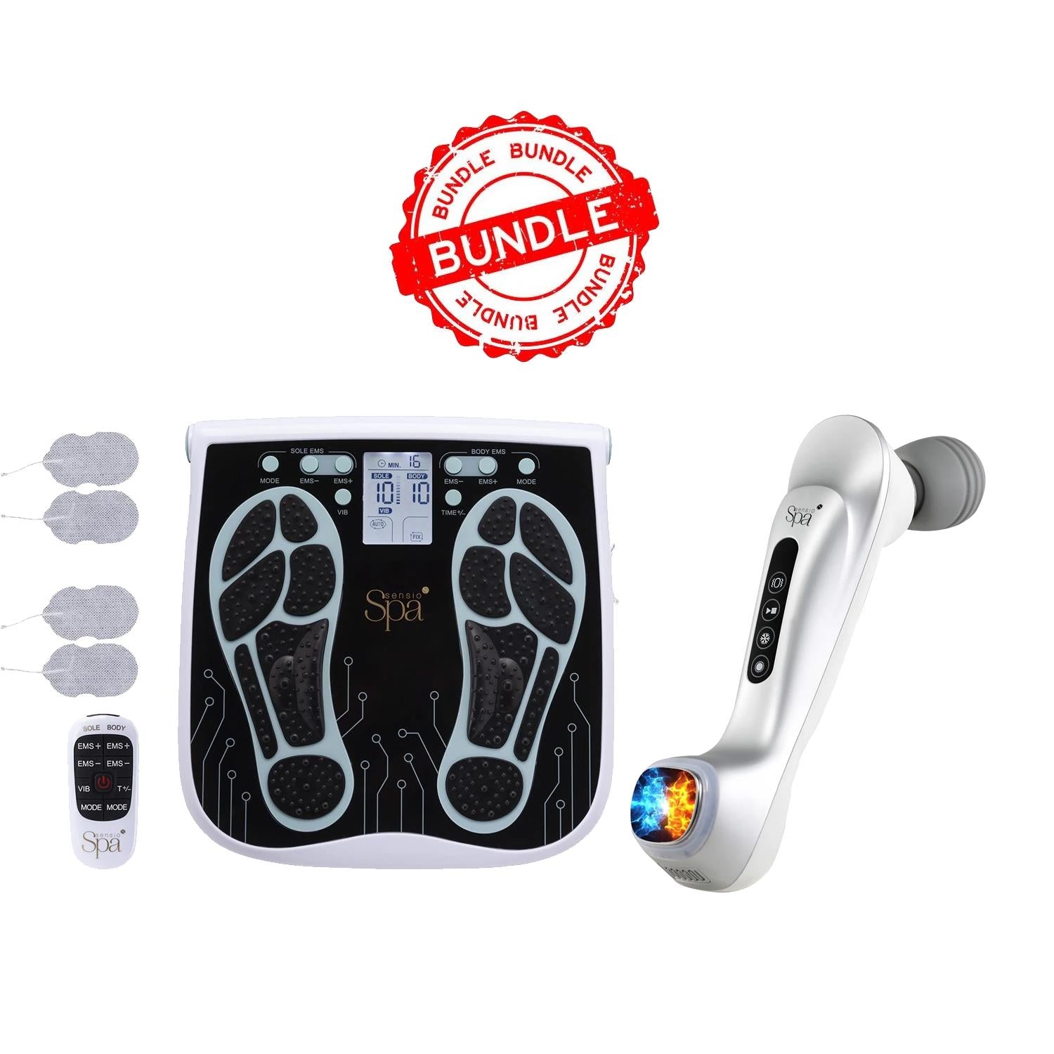 Sensiohome Zen Pack – Foot & Legs EMS Machine+ Hot & Cold Massager - Value Bundle