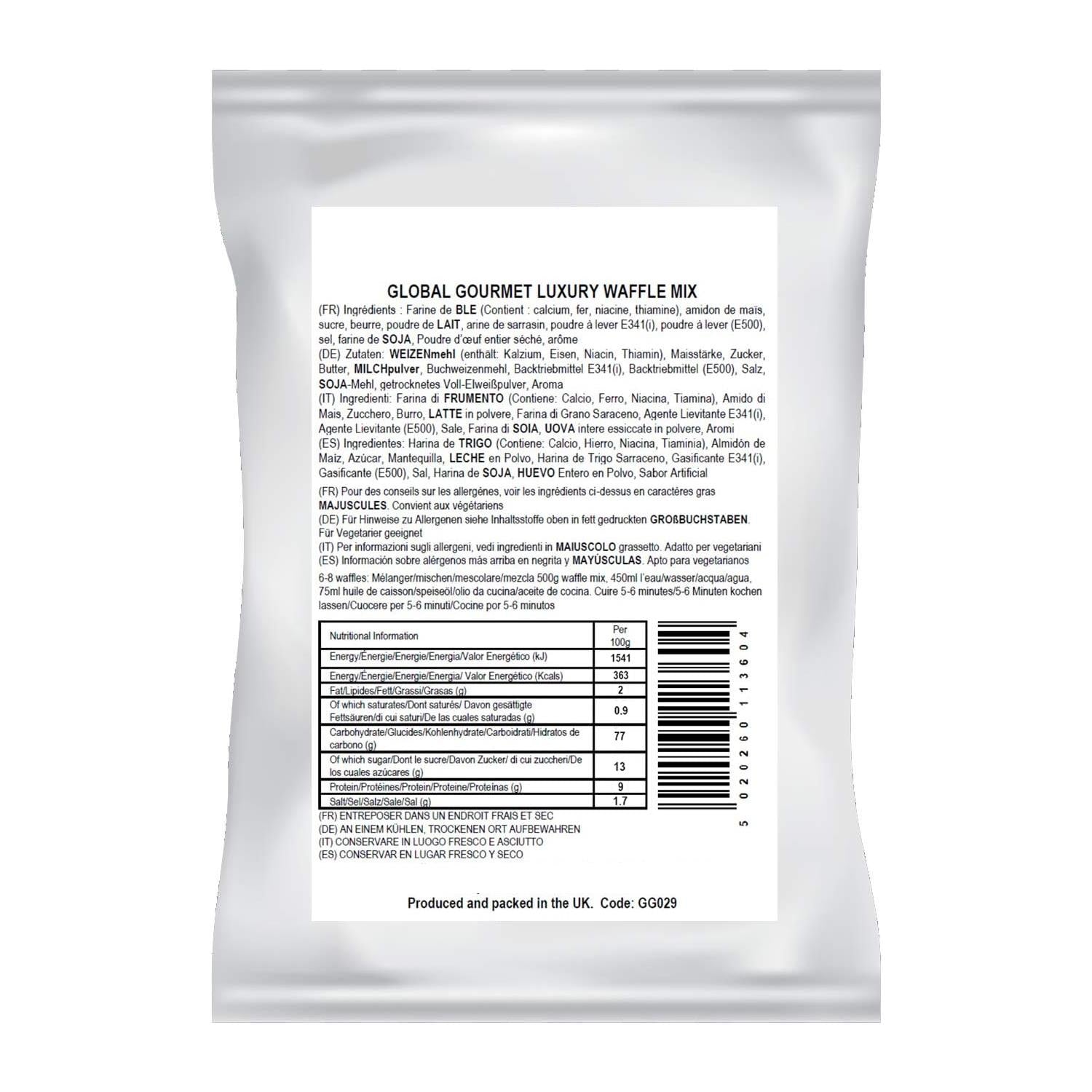 Global Gourmet by Sensio Home Luxury Belgian Style Waffle & Pancake Mix 6 x 1KG