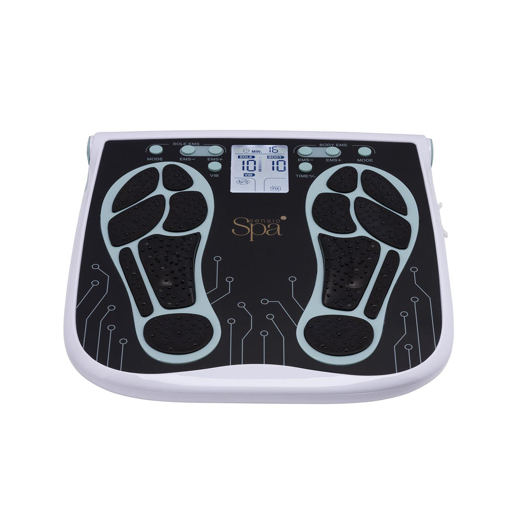 Sensio Spa Foot & Legs EMS Machine with 99 Intensity Levels, Includes 4 Gel Pads