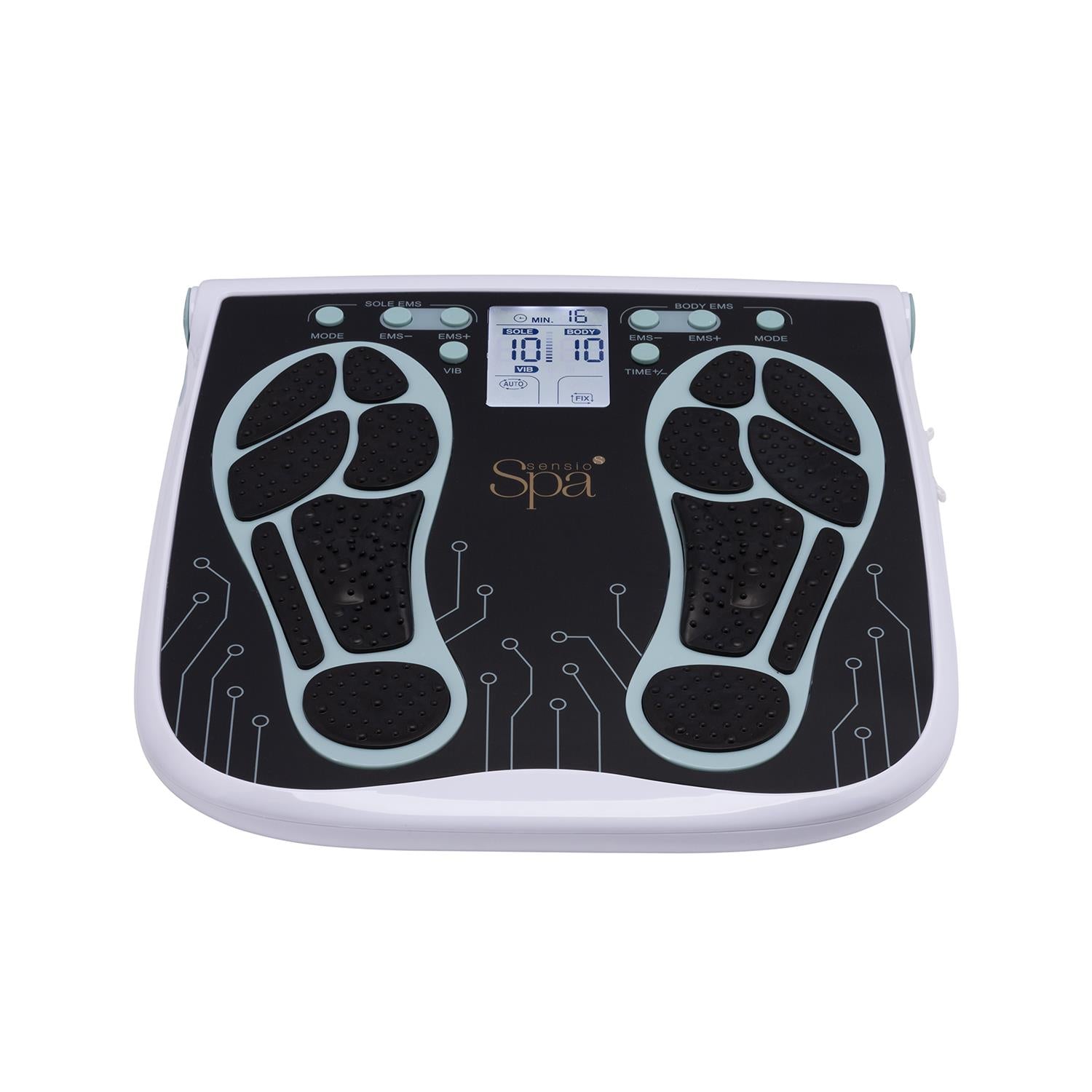Sensio Spa Foot & Legs EMS Machine with 99 Intensity Levels, Includes 4 Gel Pads