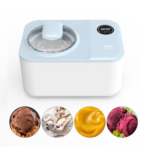Sensio Home Icy Treats Ice Cream & Dessert Maker, Professional Fast, Recipes Included, Blue