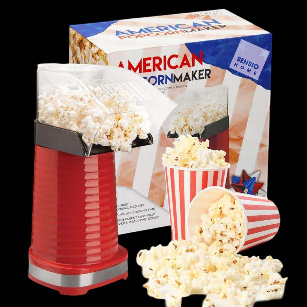 Sensiohome Fun Feast – Round Waffle Maker + Mini Chocolate Fountain Fondue Set + Popcorn Maker - Value Bundle