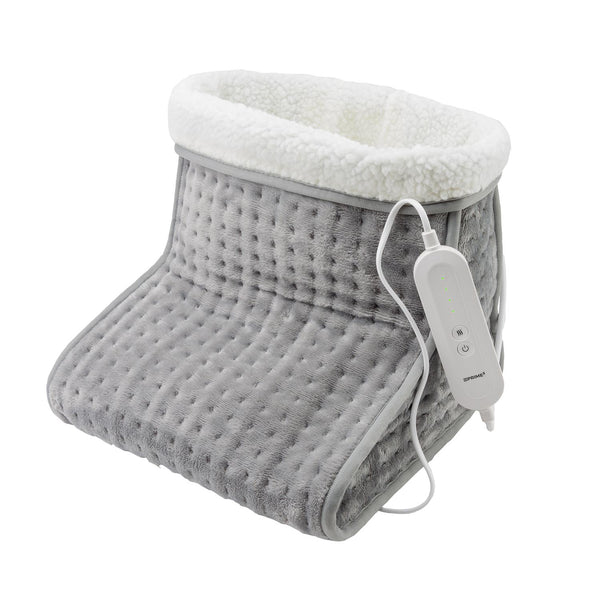 Sensiohome Snug Set – Grey Luxury Heated Throw + Foot Warmer - Value Bundle