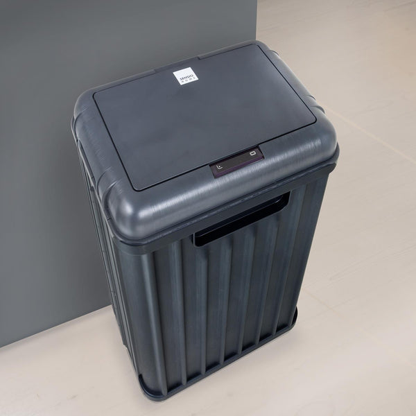 Sensio Home 50 Litre Large Waterproof Motion Sensor Trash Can Dust Bin with Auto Lid, Black