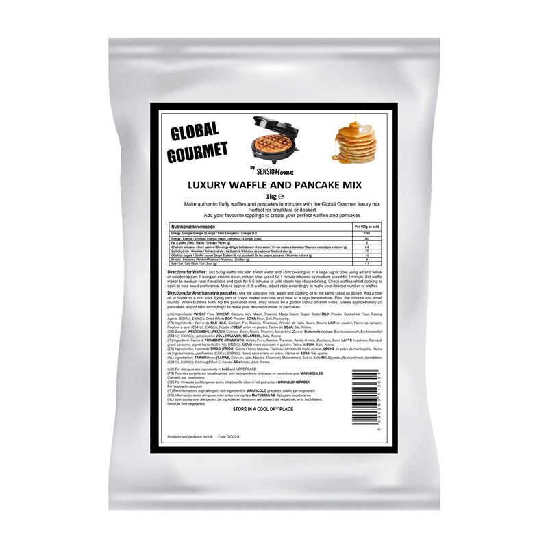 Global Gourmet by Sensio Home Luxury Belgian Style Waffle and Pancake Mix 1KG