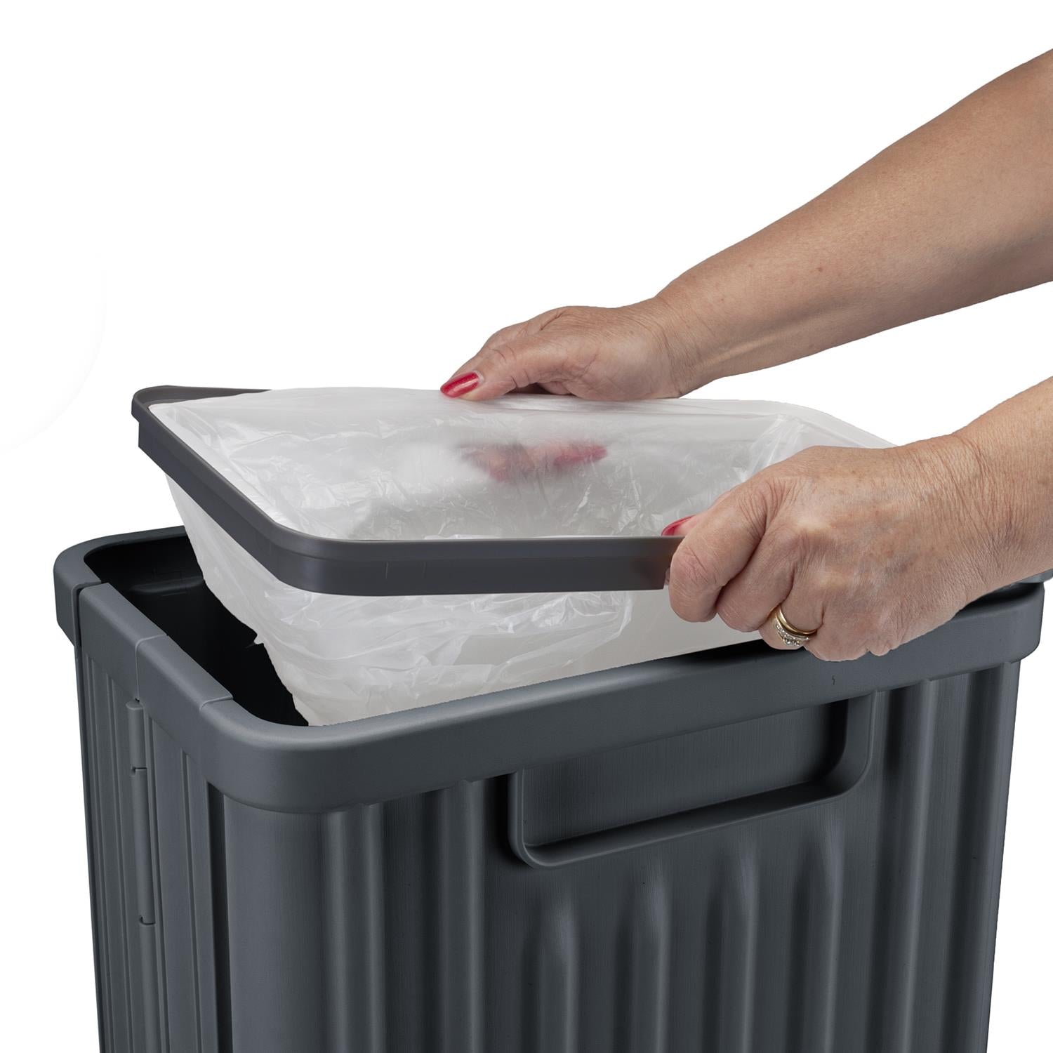 Sensio Home 50 Litre Large Waterproof Motion Sensor Trash Can Dust Bin with Auto Lid, Black