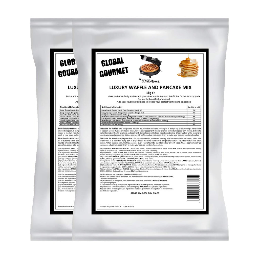 Global Gourmet by Sensio Home Luxury Belgian Style Waffle and Pancake Mix 2 x 1KG