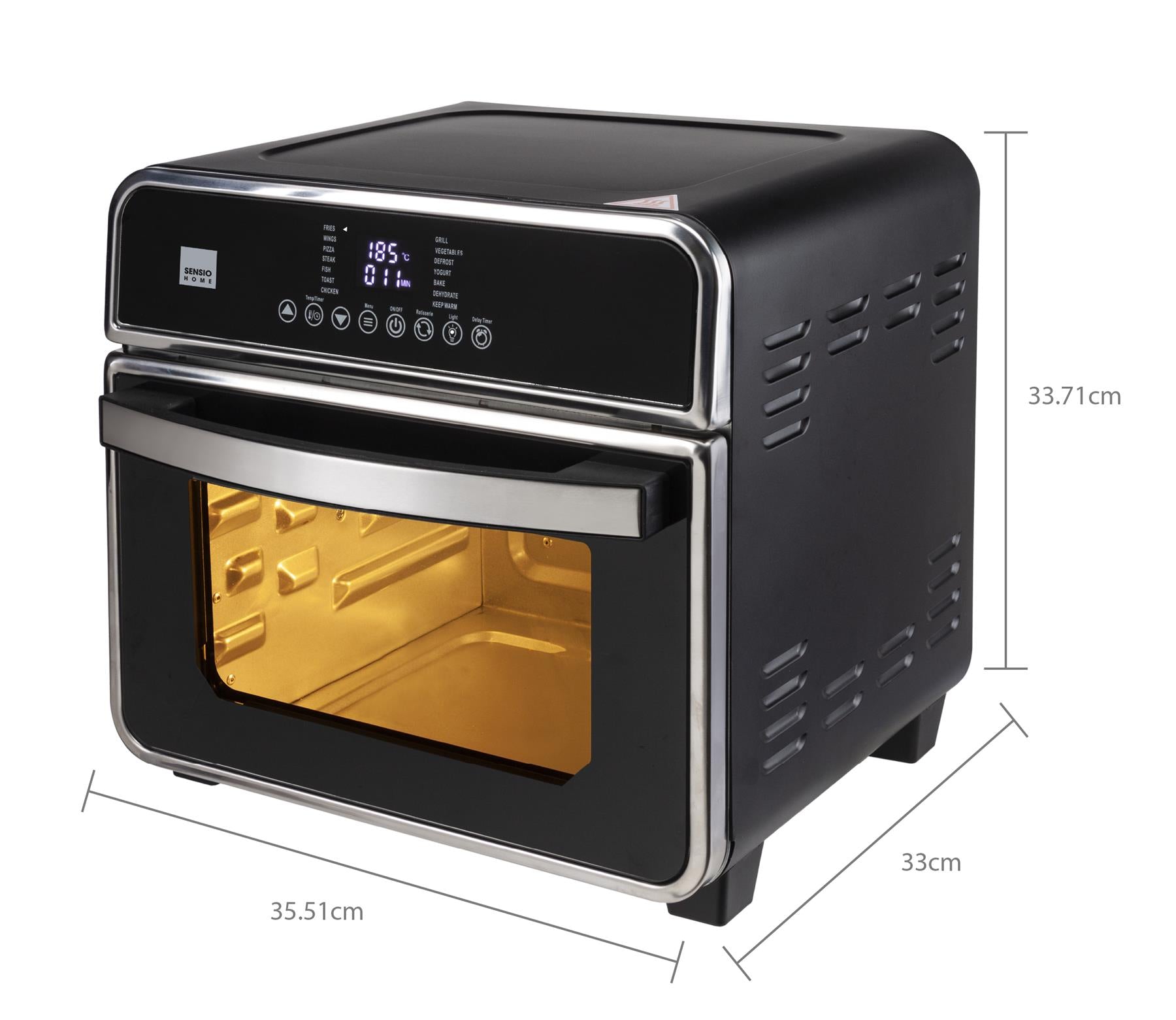 Sensio Home Gourmet Pro Clean Cook 15L Airfryer Oven - Dehydrator 1600W