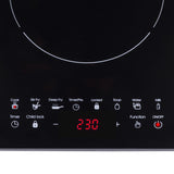 Sensio Home Electric Digital Induction Hob 8 Adjustable Temperature & Power Settings, 6 Cooking Settings