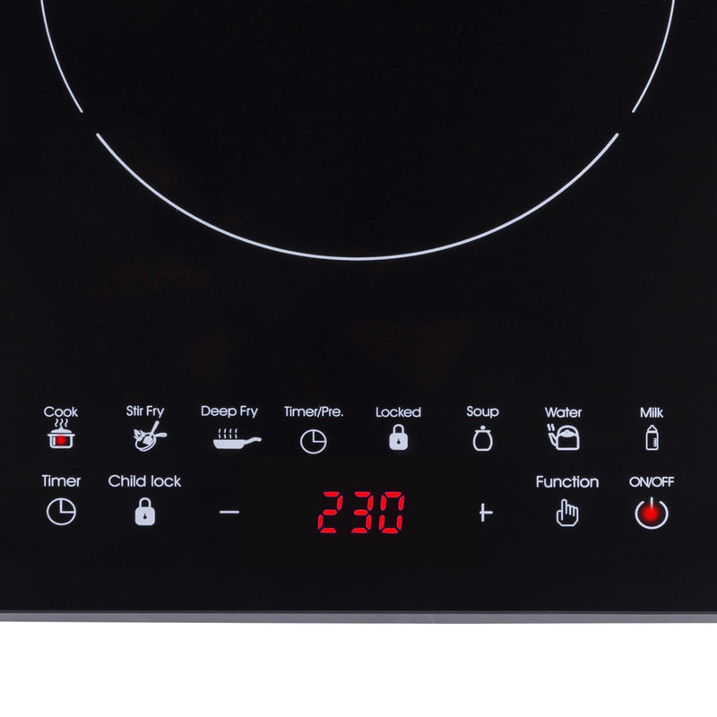 Sensio Home Electric Digital Induction Hob 8 Adjustable Temperature & Power Settings, 6 Cooking Settings